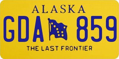 AK license plate GDA859