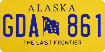 AK license plate GDA861