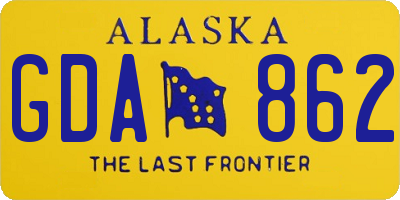 AK license plate GDA862