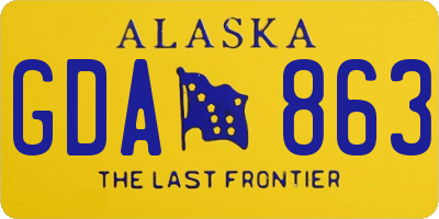 AK license plate GDA863
