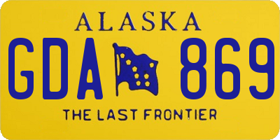 AK license plate GDA869