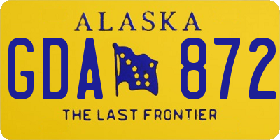 AK license plate GDA872