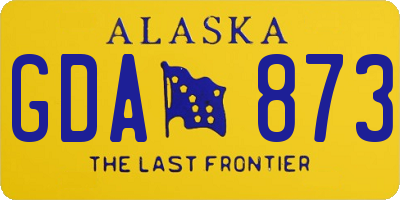 AK license plate GDA873
