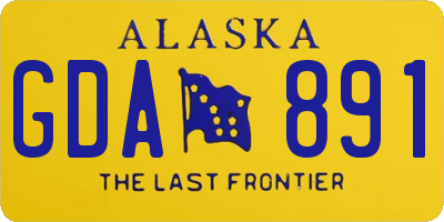 AK license plate GDA891