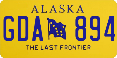 AK license plate GDA894
