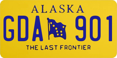 AK license plate GDA901