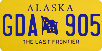 AK license plate GDA905