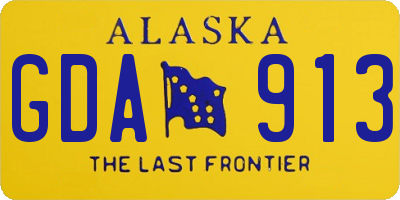 AK license plate GDA913