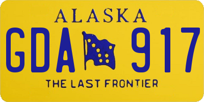 AK license plate GDA917