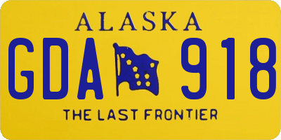 AK license plate GDA918