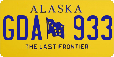 AK license plate GDA933