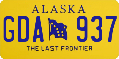 AK license plate GDA937