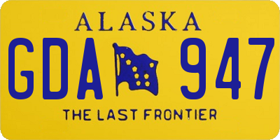 AK license plate GDA947