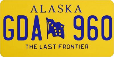 AK license plate GDA960