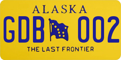 AK license plate GDB002