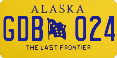 AK license plate GDB024