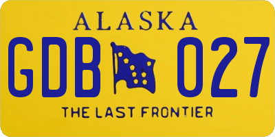 AK license plate GDB027