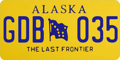 AK license plate GDB035