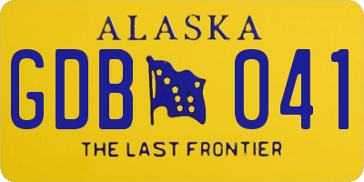 AK license plate GDB041
