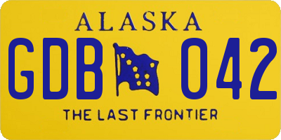 AK license plate GDB042