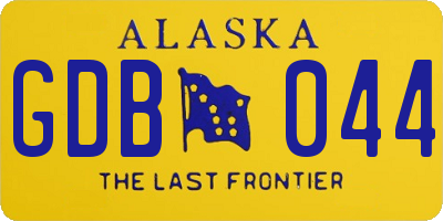 AK license plate GDB044