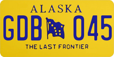 AK license plate GDB045