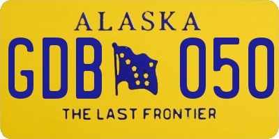 AK license plate GDB050