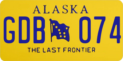AK license plate GDB074