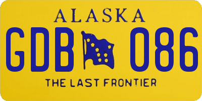 AK license plate GDB086