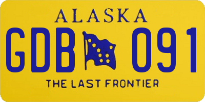 AK license plate GDB091