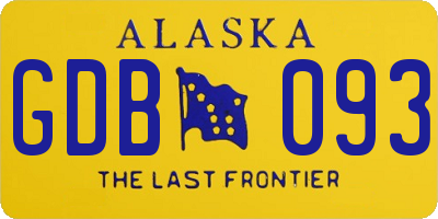 AK license plate GDB093