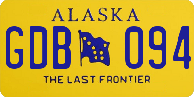 AK license plate GDB094