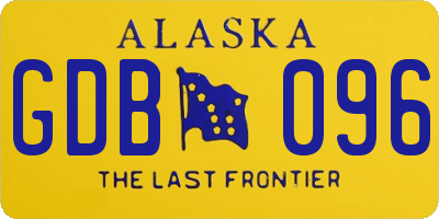 AK license plate GDB096