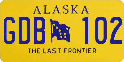AK license plate GDB102