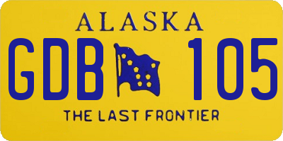 AK license plate GDB105
