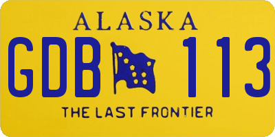 AK license plate GDB113