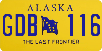 AK license plate GDB116