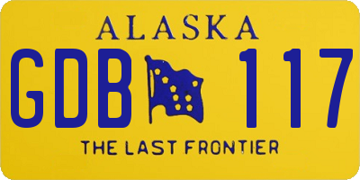 AK license plate GDB117