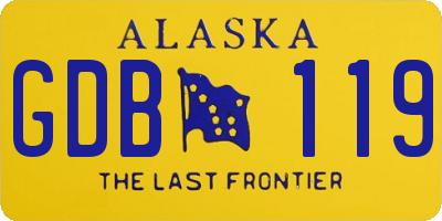 AK license plate GDB119