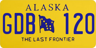 AK license plate GDB120