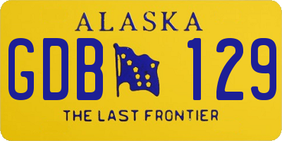 AK license plate GDB129