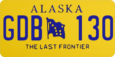 AK license plate GDB130