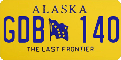 AK license plate GDB140