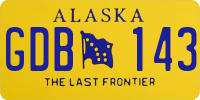 AK license plate GDB143