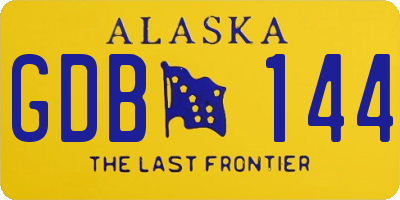AK license plate GDB144