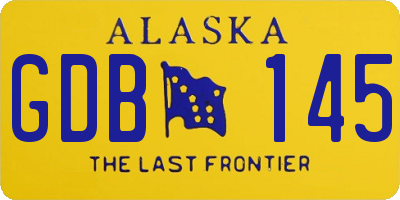AK license plate GDB145