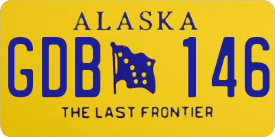 AK license plate GDB146