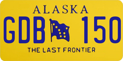 AK license plate GDB150
