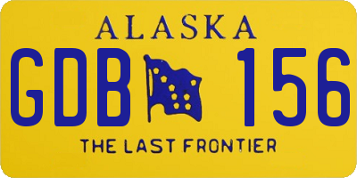 AK license plate GDB156