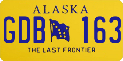 AK license plate GDB163